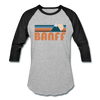 Banff, Canada Baseball T-Shirt - Retro Mountain Unisex Banff Raglan T Shirt