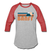 Banff, Canada Baseball T-Shirt - Retro Mountain Unisex Banff Raglan T Shirt - heather gray/red