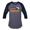 Banff, Canada Baseball T-Shirt - Retro Mountain Unisex Banff Raglan T Shirt