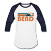 Bend, Oregon Baseball T-Shirt - Retro Mountain Unisex Bend Raglan T Shirt