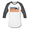 Bend, Oregon Baseball T-Shirt - Retro Mountain Unisex Bend Raglan T Shirt