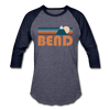 Bend, Oregon Baseball T-Shirt - Retro Mountain Unisex Bend Raglan T Shirt