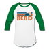 Bend, Oregon Baseball T-Shirt - Retro Mountain Unisex Bend Raglan T Shirt - white/kelly green