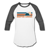 Beaver Creek, Colorado Baseball T-Shirt - Retro Mountain Unisex Beaver Creek Raglan T Shirt - white/charcoal