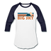 Big Sky, Montana Baseball T-Shirt - Retro Mountain Unisex Big Sky Raglan T Shirt - white/navy