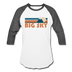 Big Sky, Montana Baseball T-Shirt - Retro Mountain Unisex Big Sky Raglan T Shirt - white/charcoal