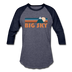 Big Sky, Montana Baseball T-Shirt - Retro Mountain Unisex Big Sky Raglan T Shirt - heather blue/navy