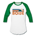 Boise, Idaho Baseball T-Shirt - Retro Mountain Unisex Boise Raglan T Shirt - white/kelly green
