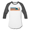 Breckenridge, Colorado Baseball T-Shirt - Retro Mountain Unisex Breckenridge Raglan T Shirt - white/charcoal