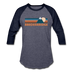 Breckenridge, Colorado Baseball T-Shirt - Retro Mountain Unisex Breckenridge Raglan T Shirt - heather blue/navy