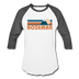 Bozeman, Montana Baseball T-Shirt - Retro Mountain Unisex Bozeman Raglan T Shirt - white/charcoal