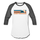 Chattanooga, Tennessee Baseball T-Shirt - Retro Mountain Unisex Chattanooga Raglan T Shirt - white/charcoal
