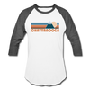 Chattanooga, Tennessee Baseball T-Shirt - Retro Mountain Unisex Chattanooga Raglan T Shirt - white/charcoal