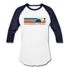 Colorado Springs, Colorado Baseball T-Shirt - Retro Mountain Unisex Colorado Springs Raglan T Shirt