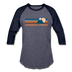 Colorado Springs, Colorado Baseball T-Shirt - Retro Mountain Unisex Colorado Springs Raglan T Shirt - heather blue/navy
