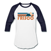 Frisco, Colorado Baseball T-Shirt - Retro Mountain Unisex Frisco Raglan T Shirt - white/navy