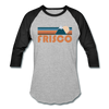 Frisco, Colorado Baseball T-Shirt - Retro Mountain Unisex Frisco Raglan T Shirt - heather gray/black