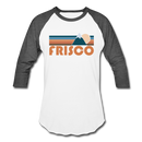 Frisco, Colorado Baseball T-Shirt - Retro Mountain Unisex Frisco Raglan T Shirt - white/charcoal