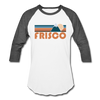 Frisco, Colorado Baseball T-Shirt - Retro Mountain Unisex Frisco Raglan T Shirt - white/charcoal