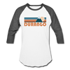 Durango, Colorado Baseball T-Shirt - Retro Mountain Unisex Durango Raglan T Shirt - white/charcoal