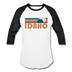 Idaho Baseball T-Shirt - Retro Mountain Unisex Idaho Raglan T Shirt - white/black
