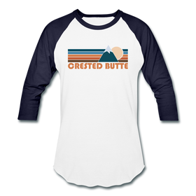 Crested Butte, Colorado Baseball T-Shirt - Retro Mountain Unisex Crested Butte Raglan T Shirt