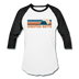 Crested Butte, Colorado Baseball T-Shirt - Retro Mountain Unisex Crested Butte Raglan T Shirt - white/black