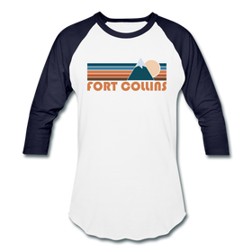 Fort Collins, Colorado Baseball T-Shirt - Retro Mountain Unisex Fort Collins Raglan T Shirt