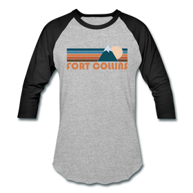 Fort Collins, Colorado Baseball T-Shirt - Retro Mountain Unisex Fort Collins Raglan T Shirt