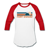 Fort Collins, Colorado Baseball T-Shirt - Retro Mountain Unisex Fort Collins Raglan T Shirt