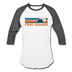 Fort Collins, Colorado Baseball T-Shirt - Retro Mountain Unisex Fort Collins Raglan T Shirt - white/charcoal