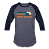 Fort Collins, Colorado Baseball T-Shirt - Retro Mountain Unisex Fort Collins Raglan T Shirt