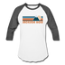Jackson Hole, Wyoming Baseball T-Shirt - Retro Mountain Unisex Jackson Hole Raglan T Shirt - white/charcoal