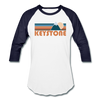 Keystone, Colorado Baseball T-Shirt - Retro Mountain Unisex Keystone Raglan T Shirt - white/navy
