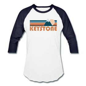 Keystone, Colorado Baseball T-Shirt - Retro Mountain Unisex Keystone Raglan T Shirt