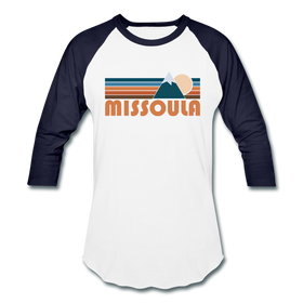 Missoula, Montana Baseball T-Shirt - Retro Mountain Unisex Missoula Raglan T Shirt