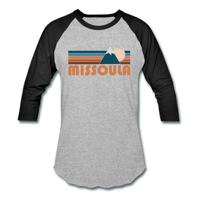 Missoula, Montana Baseball T-Shirt - Retro Mountain Unisex Missoula Raglan T Shirt