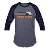 Park City, Utah Baseball T-Shirt - Retro Mountain Unisex Park City Raglan T Shirt