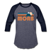 Moab, Utah Baseball T-Shirt - Retro Mountain Unisex Moab Raglan T Shirt - heather blue/navy