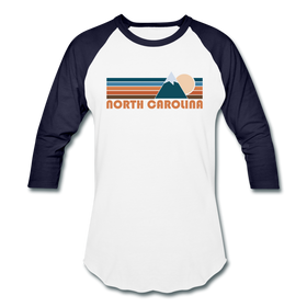 North Carolina Baseball T-Shirt - Retro Mountain Unisex North Carolina Raglan T Shirt