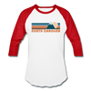 North Carolina Baseball T-Shirt - Retro Mountain Unisex North Carolina Raglan T Shirt