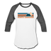 North Carolina Baseball T-Shirt - Retro Mountain Unisex North Carolina Raglan T Shirt - white/charcoal