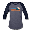 North Carolina Baseball T-Shirt - Retro Mountain Unisex North Carolina Raglan T Shirt