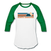 North Carolina Baseball T-Shirt - Retro Mountain Unisex North Carolina Raglan T Shirt - white/kelly green