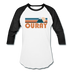 Ouray, Colorado Baseball T-Shirt - Retro Mountain Unisex Ouray Raglan T Shirt - white/black