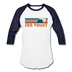 Sun Valley, Idaho Baseball T-Shirt - Retro Mountain Unisex Sun Valley Raglan T Shirt - white/navy