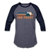 Sun Valley, Idaho Baseball T-Shirt - Retro Mountain Unisex Sun Valley Raglan T Shirt - heather blue/navy