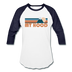 Mount Hood, Oregon Baseball T-Shirt - Retro Mountain Unisex Mount Hood Raglan T Shirt - white/navy