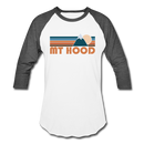 Mount Hood, Oregon Baseball T-Shirt - Retro Mountain Unisex Mount Hood Raglan T Shirt - white/charcoal
