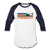 Steamboat, Colorado Baseball T-Shirt - Retro Mountain Unisex Steamboat Raglan T Shirt - white/navy